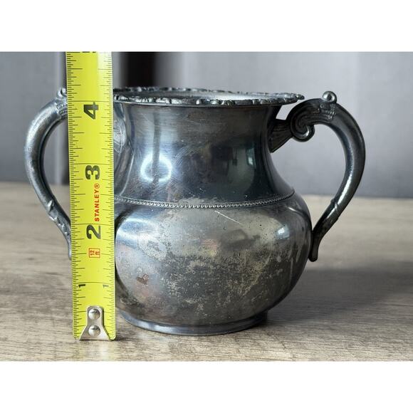 Van Bergh Silver Sugar Quadruple Plate Rochester NY Open NO LID - Picture 9 of 10